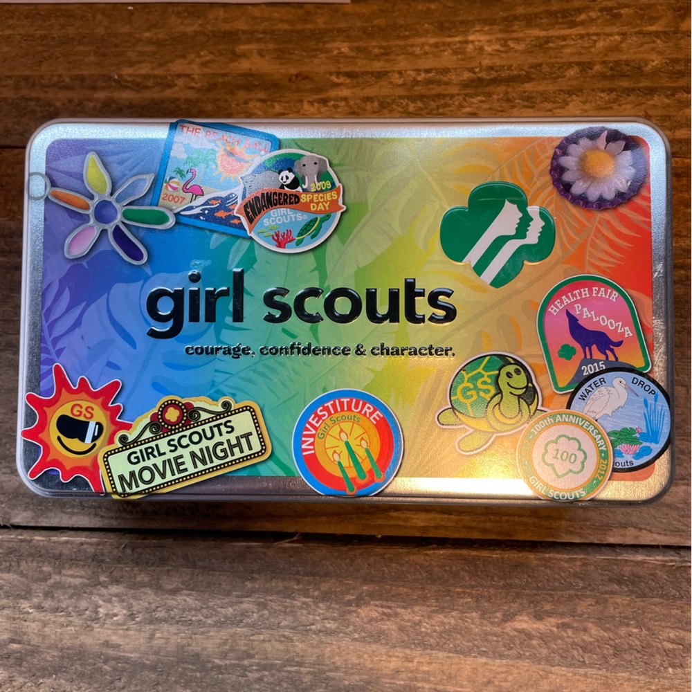 Girl Scouts Colorful Tin Box